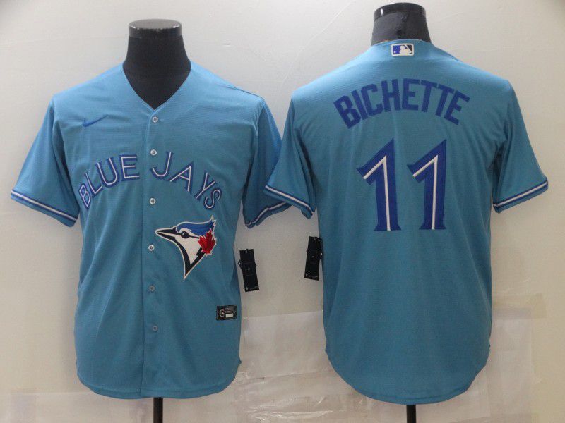 Men Toronto Blue Jays #11 Bichette Light blue Game 2021 Nike MLB Jersey